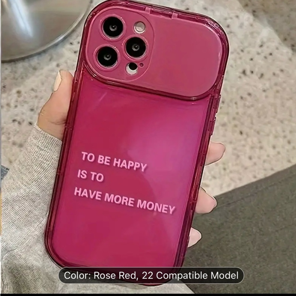 iPhone 14 Pro Max Rose Red with mirror attachement